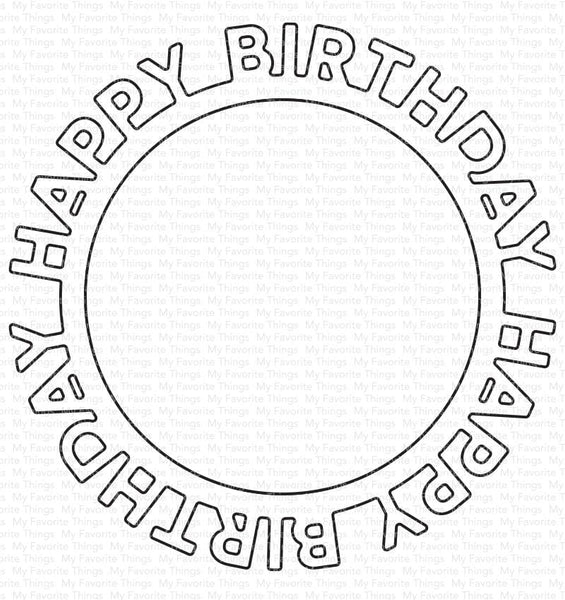 Happy Birthday Circle Frame Die-namics – MFT Stamps