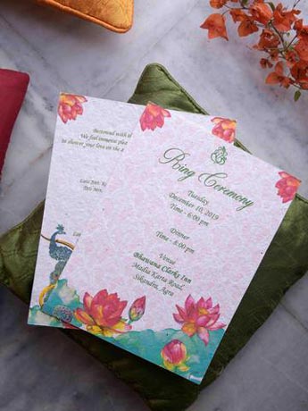Sustainable Indian wedding invites with Plantables