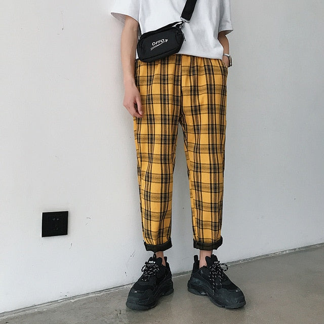 checkered vintage pants