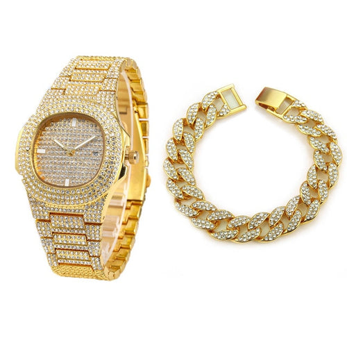 Signature Iced Out Watch Bundle