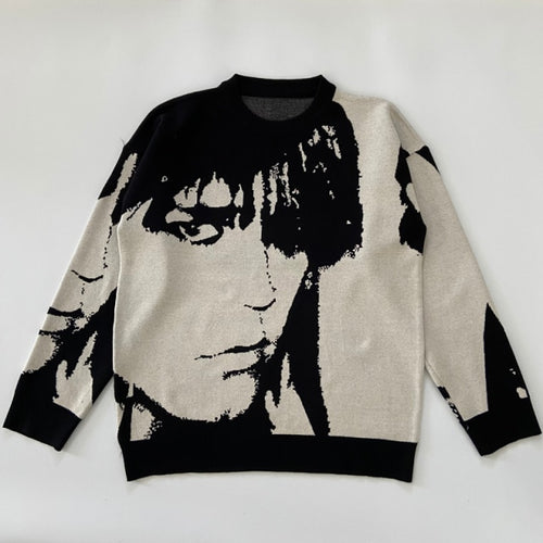 Vintage B/W Glancing Sweater