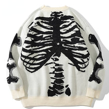 Load image into Gallery viewer, Oversized Skeleton Crewneck Sweater