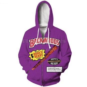 Pullover and Zip Up Purple Backwoods Hoodie