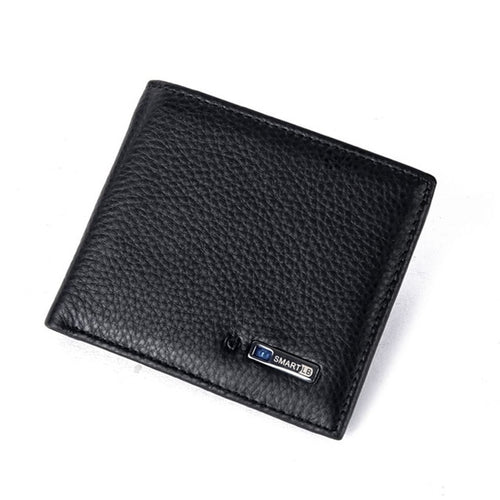 Genuine Leather Anti-Loss Smart Wallet