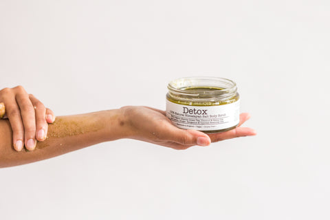 body scrub, exfoliate, wellbeing, organic, detox, skincare