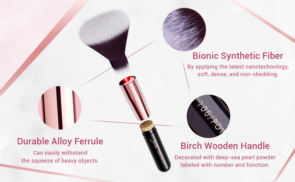 Super Soft Makeup Brushes - Jessup Beauty