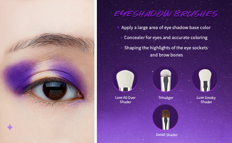 fluffy eyeshadow brush set - Jessup Beauty