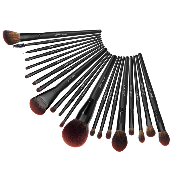 Black makeup brush set - Jessup Beauty