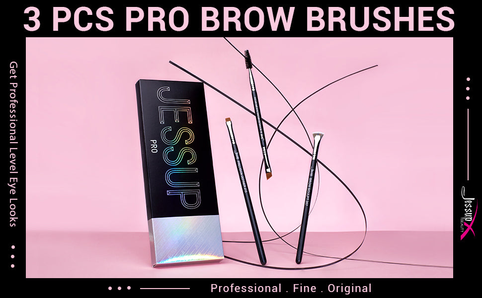 professional eyebrow makeup brush set - Jessup beauty
