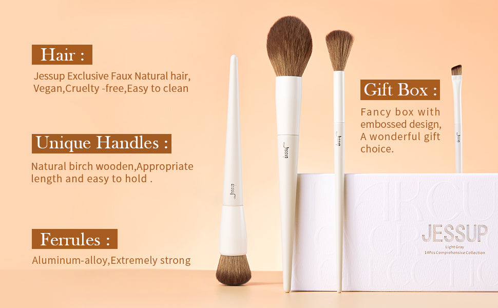 luxury affordable professional cosmetic brush kit - Jessup