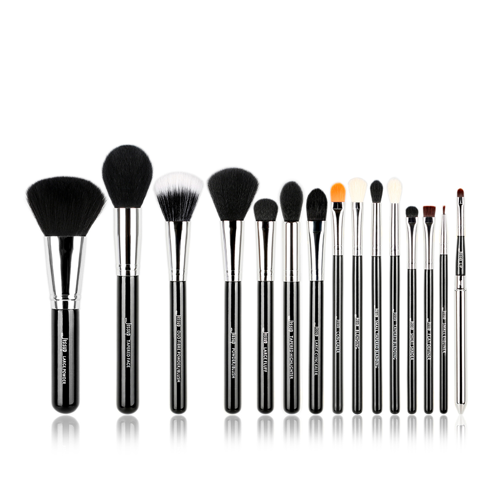 Professional Vegan Complete Makeup Brush Kit Black - Jessup