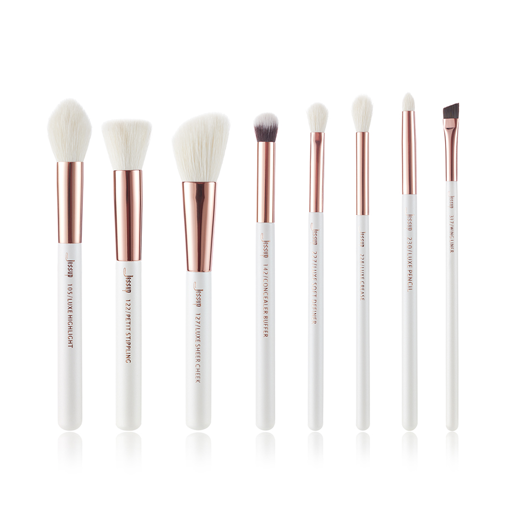 White Makeup Brushes Best Quality Inexpensive Price 8PCS