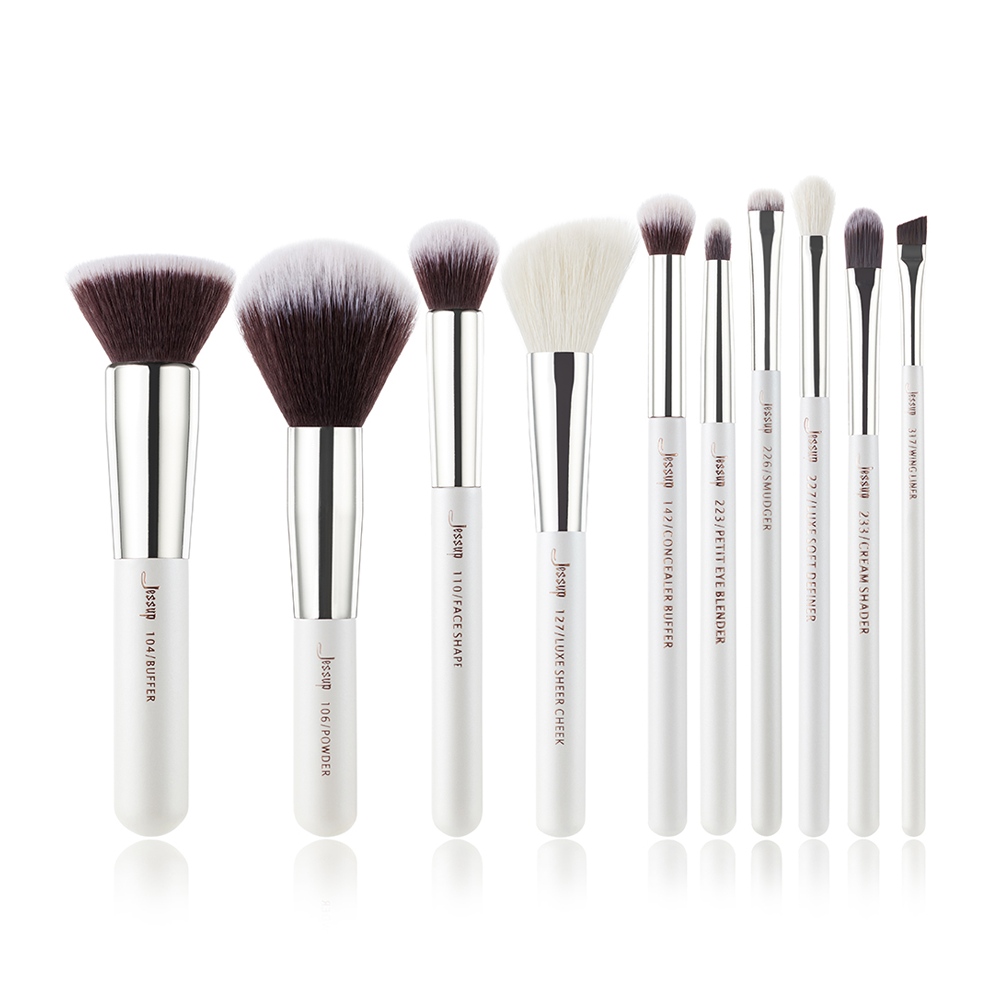 10 pcs White Makeup Brushes ALS3H-6234 - AMZ Cosmetic