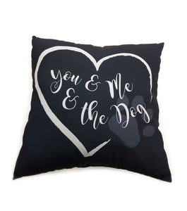 Decorative Pet Throw Pillow You Me And The Dog 18 X18