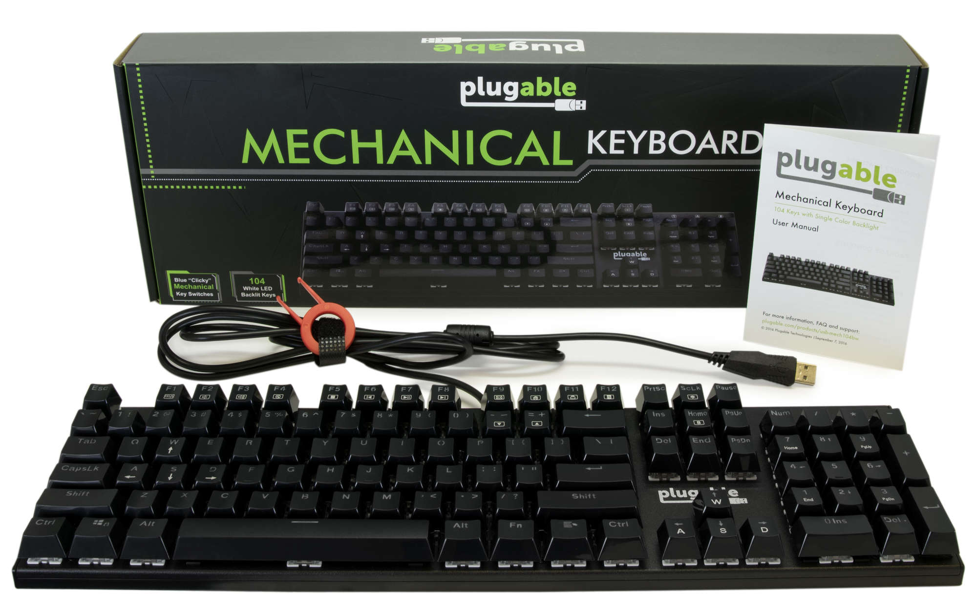 Plugable Performance Full-Size 104-Key Mechanical Keyboard (USB-MECH10 –  plugableperformance