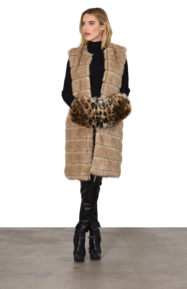 Leopard Muff Faux Fur