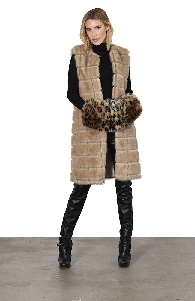 Leopard Muff Faux Fur