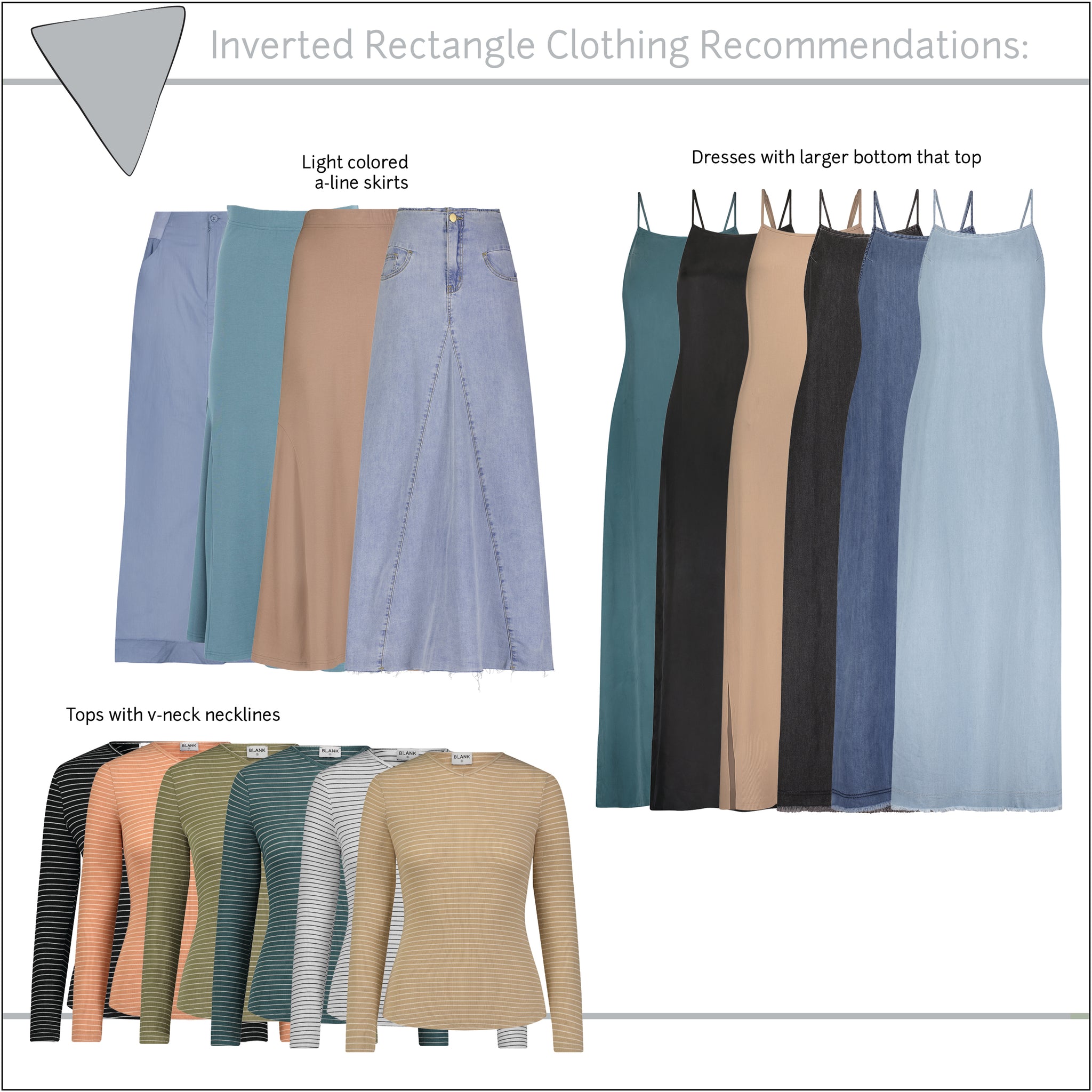 How to dress for an inverted triangle figure