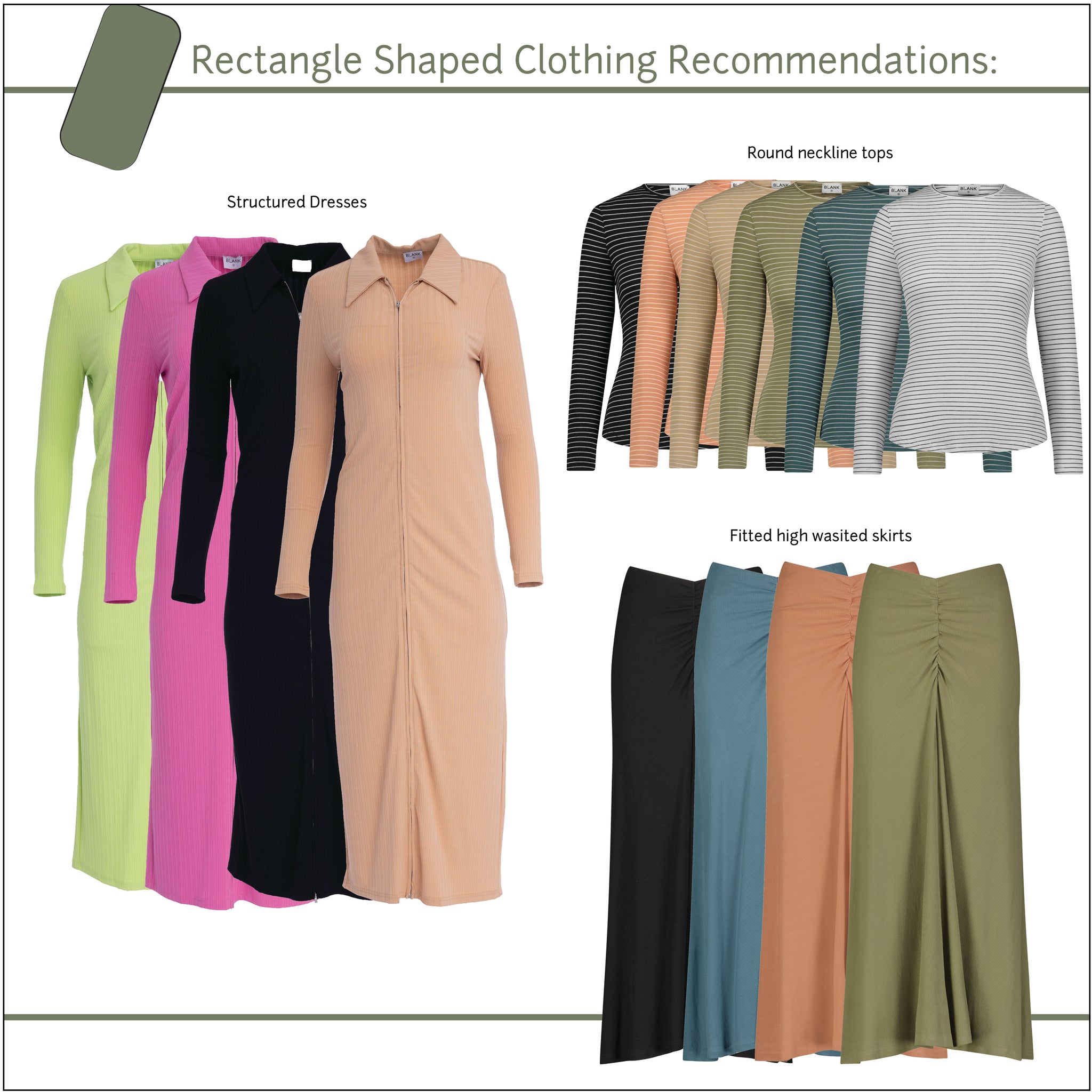 How to dress for a rectangle figure