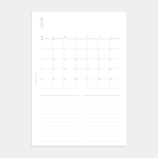 2024 Monthly Calendar Planner Inserts - 8LOTUS