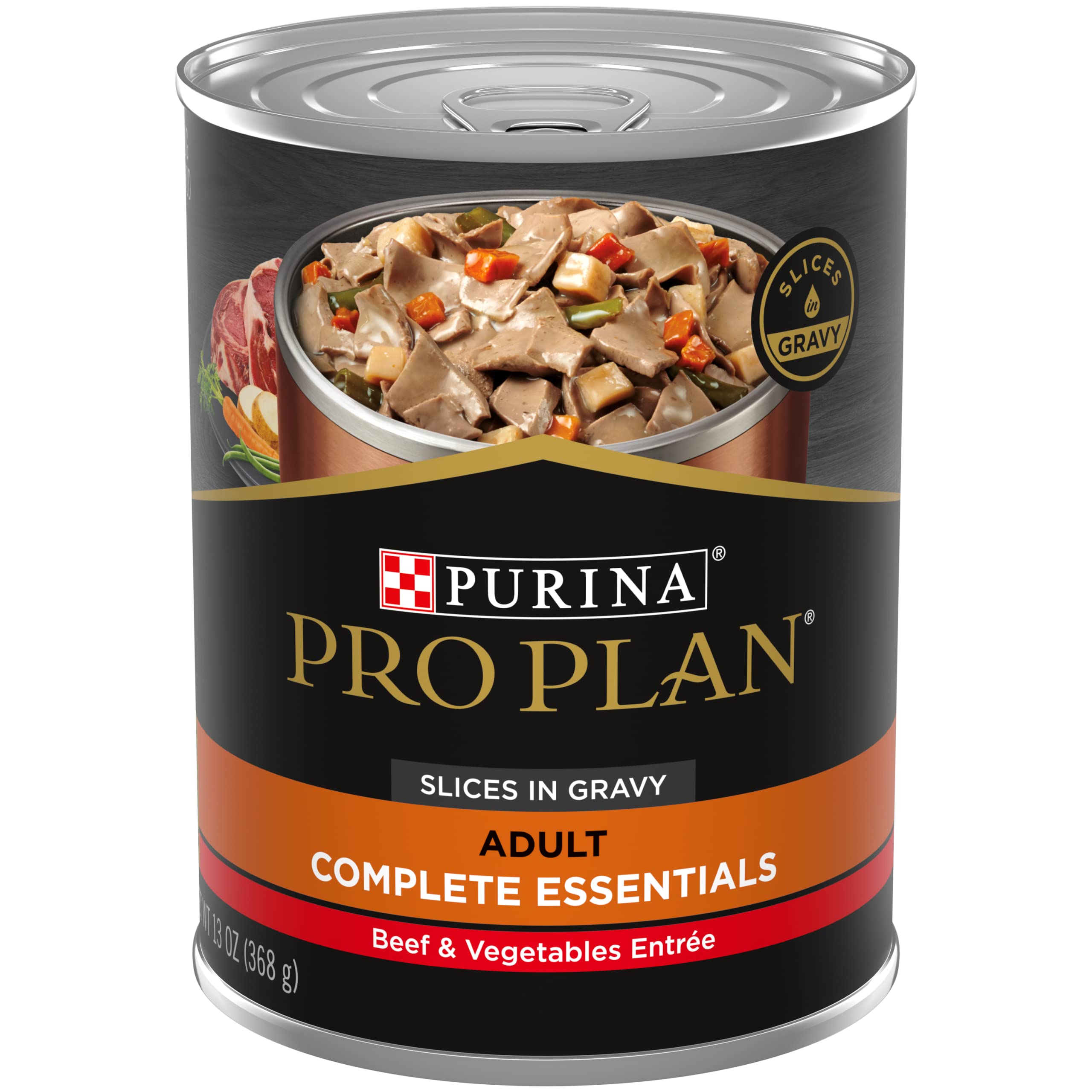 Purina Pro Plan - All Breeds, Adult Dog Beef & Vegetables Entree Slices in Gravy Canned Dog Food