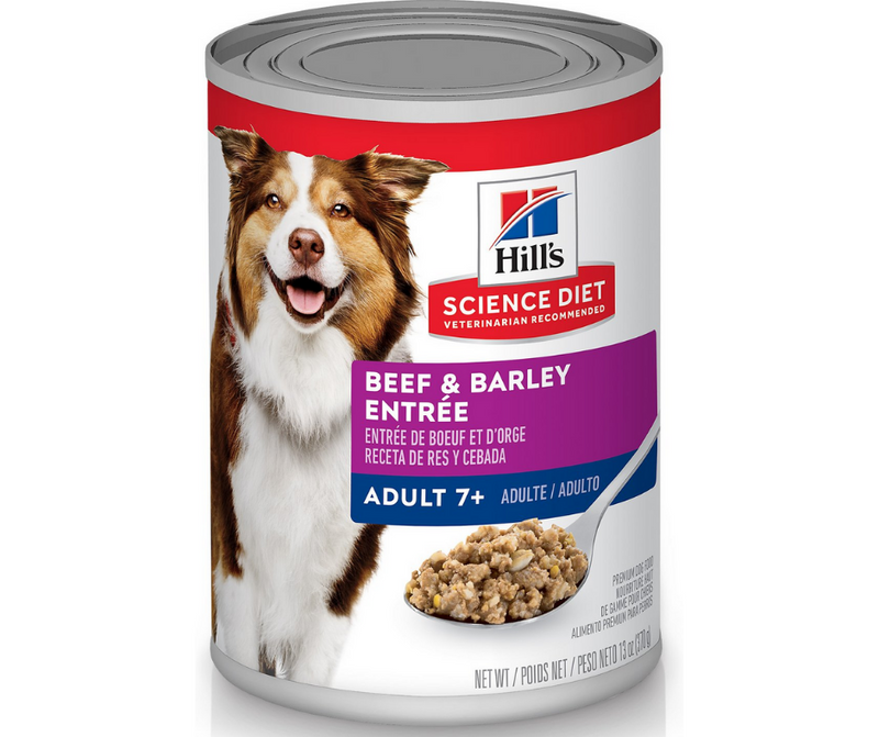 Hill's Science Diet - All Breeds, Adult Dog 7+ Years Old. Beef & Barley Entree. - Southern Agriculture 