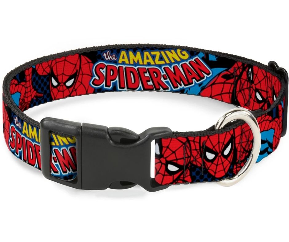 The Amazing Spiderman Plastic Clip, Dog Collar by Buckle-Down