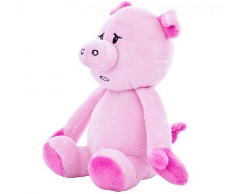 soft pink pig dog toy