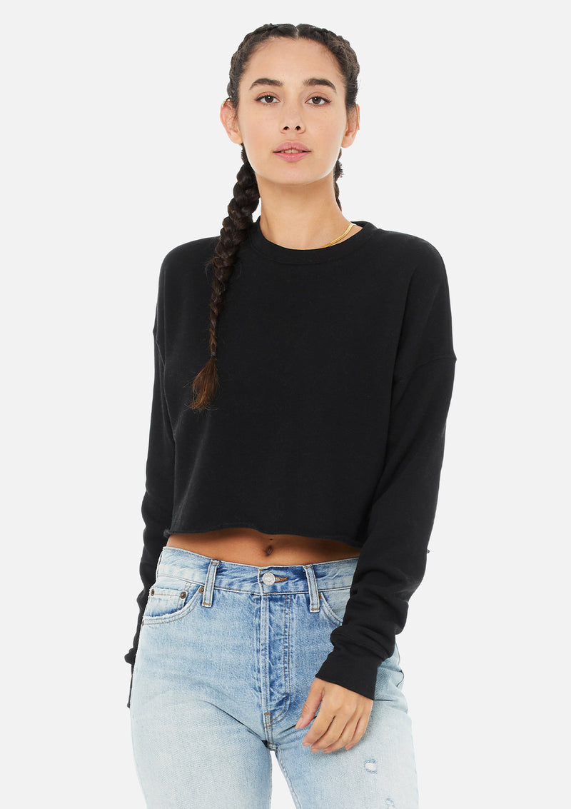 Crop Crew Sweatshirt | Women's Cropped Sweater | Crop Top Sweater ...