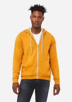 mustard zip hoodie