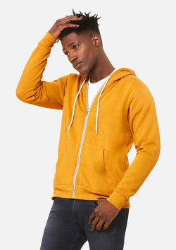 mustard zip hoodie