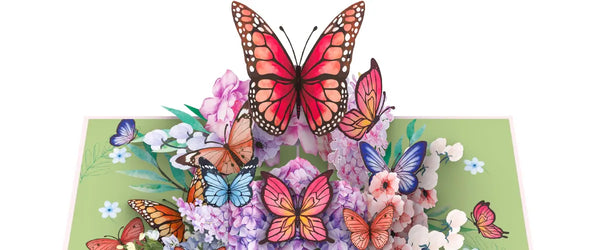 Butterflies on Flowers Banner