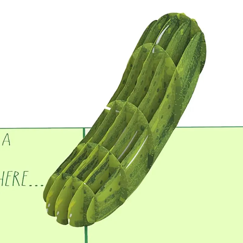 The Naughty Pickle 3D pop-up card is perfect for Valentine's Day, Anniversaries, Birthdays