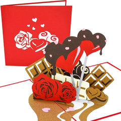 PopLife Roses and Chocolate Valentine's Day Pop Up Card