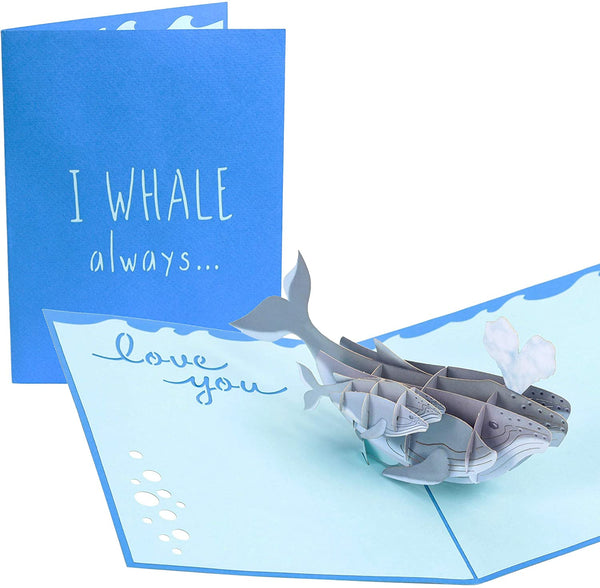 Whale lovepop poplife pop up mother's day card 