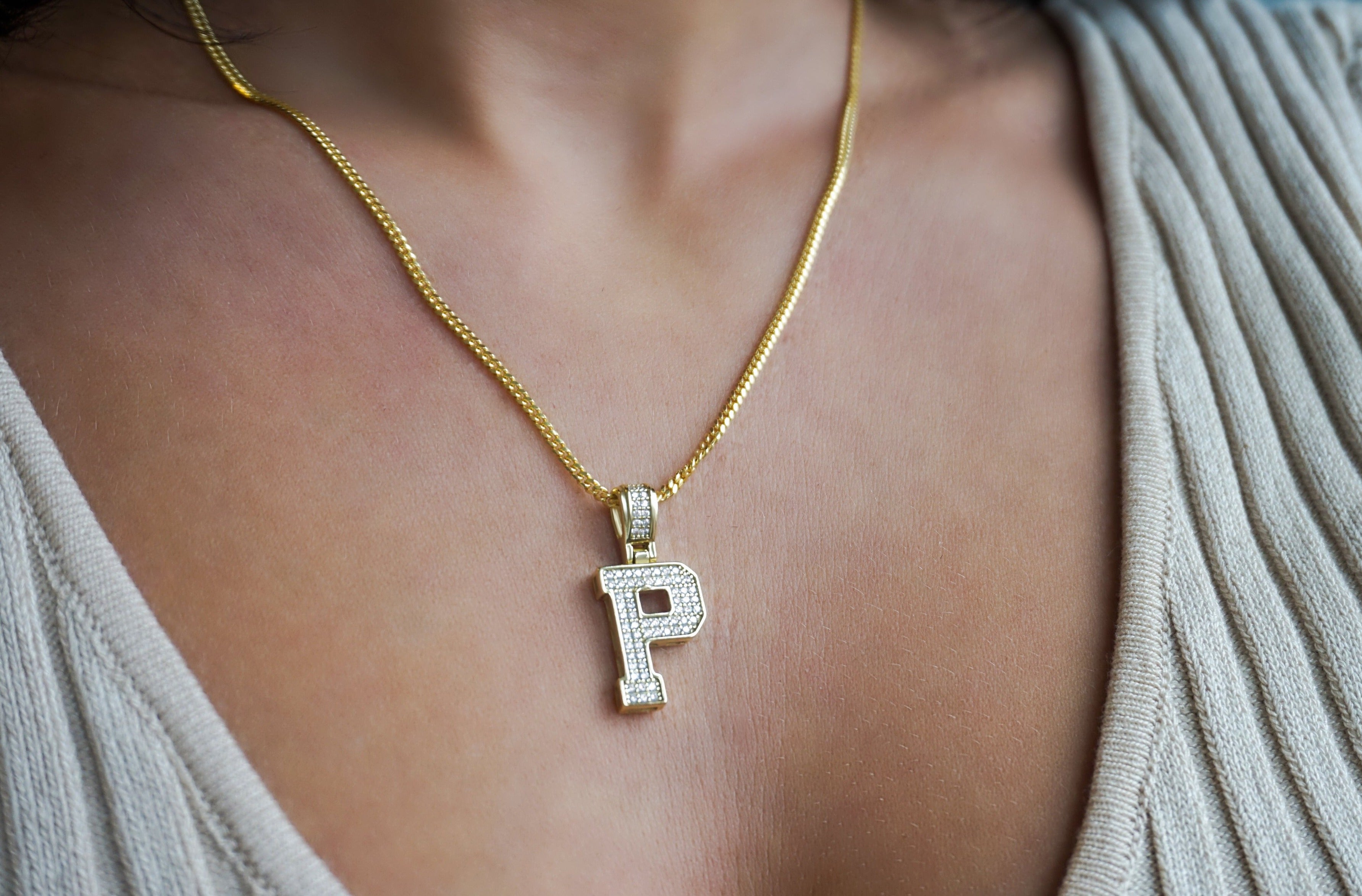 'VARSITY LETTER NECKLACE' - SHOP PAIGE product image