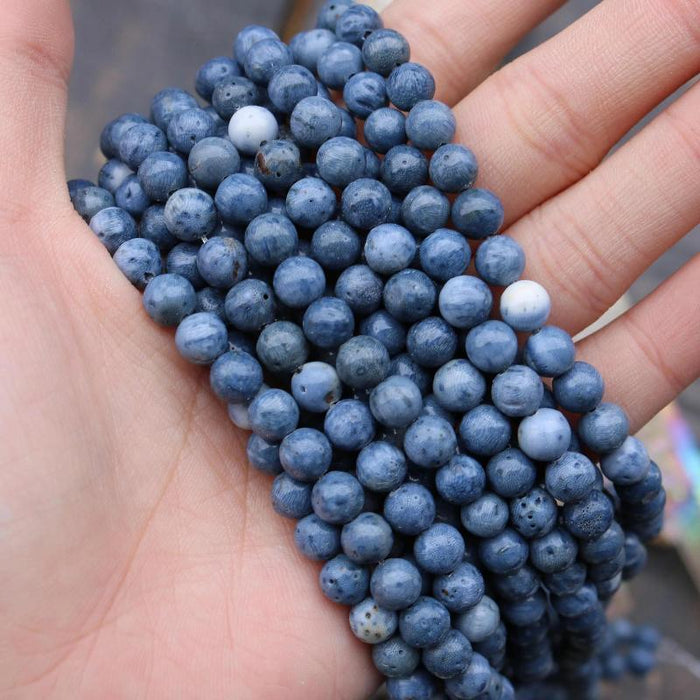 blue coral beads