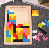 Holz Puzzle Tetris Spielzeug Geometrie Kinder Lernspiel Formenspiel Baby Gift DE