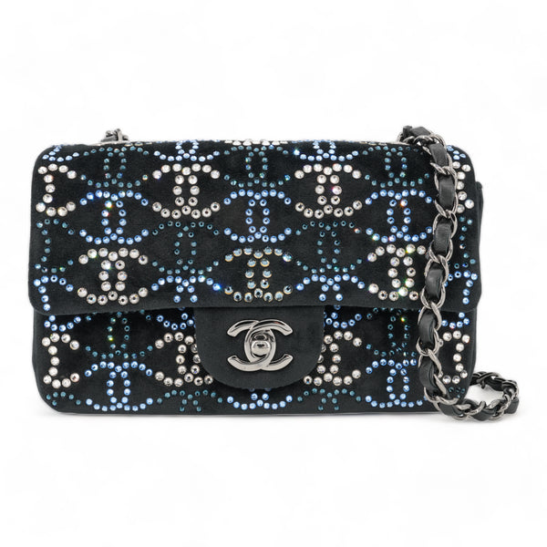 Chanel Mini Square Pearl Crush Blue in Leather with Gold-tone - US