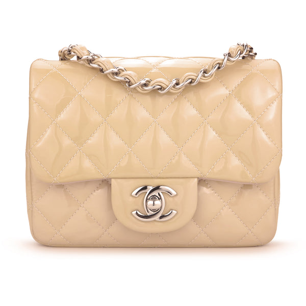 BNIB 22C pearl crush light beige (NG120) mini rectangle bag in lambskin GHW  - CHANEL (microchip) - beige clair, Luxury, Bags & Wallets on Carousell