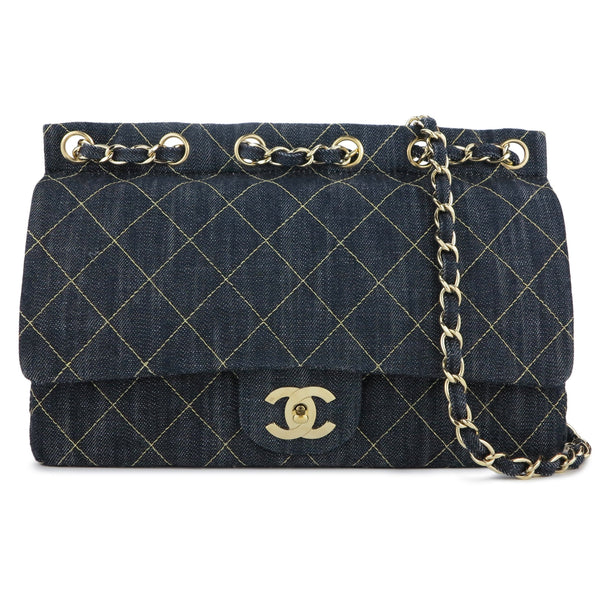 chanel denim jumbo