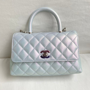 chanel coco handle mini blue