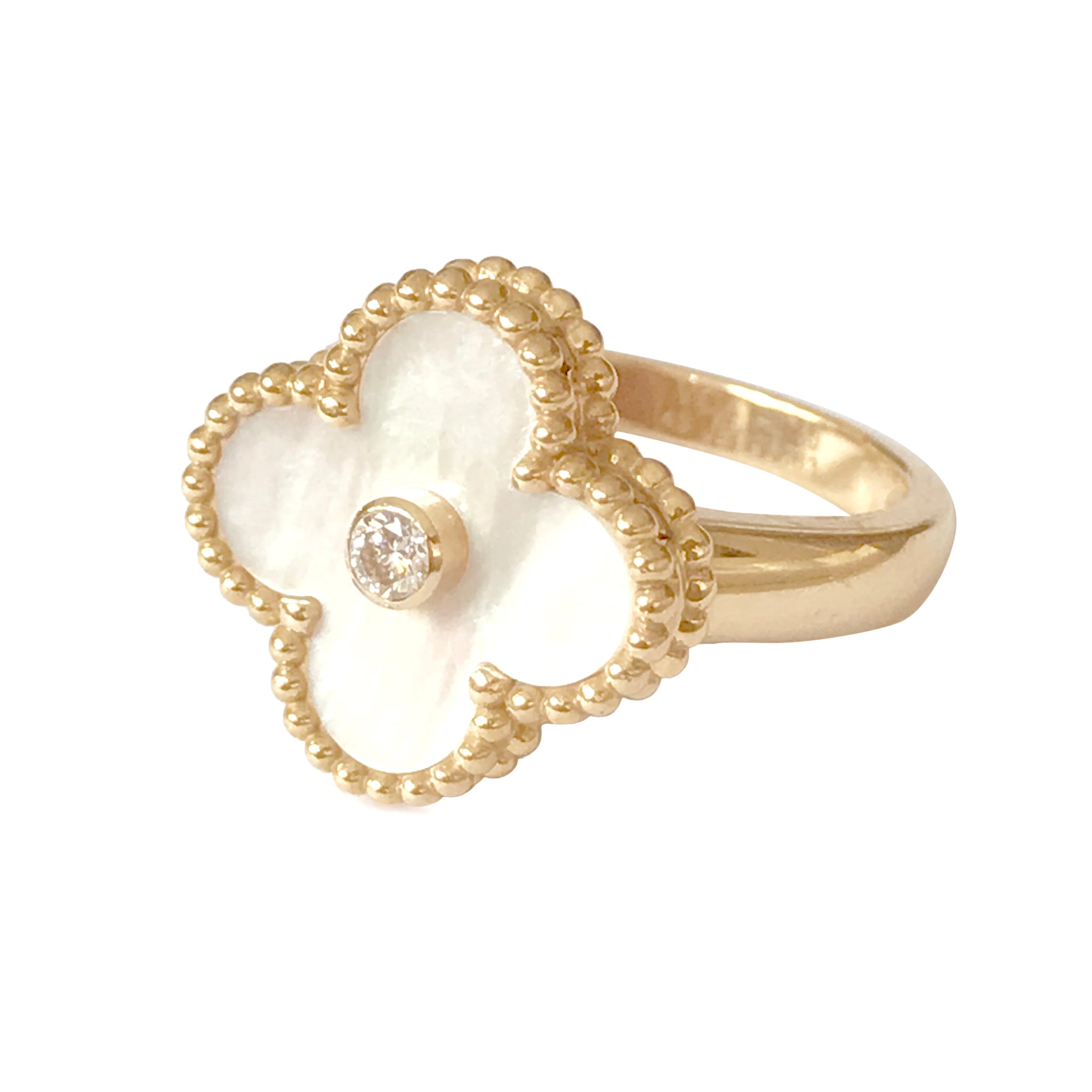 18k Yellow Gold Mother-of-Pearl 