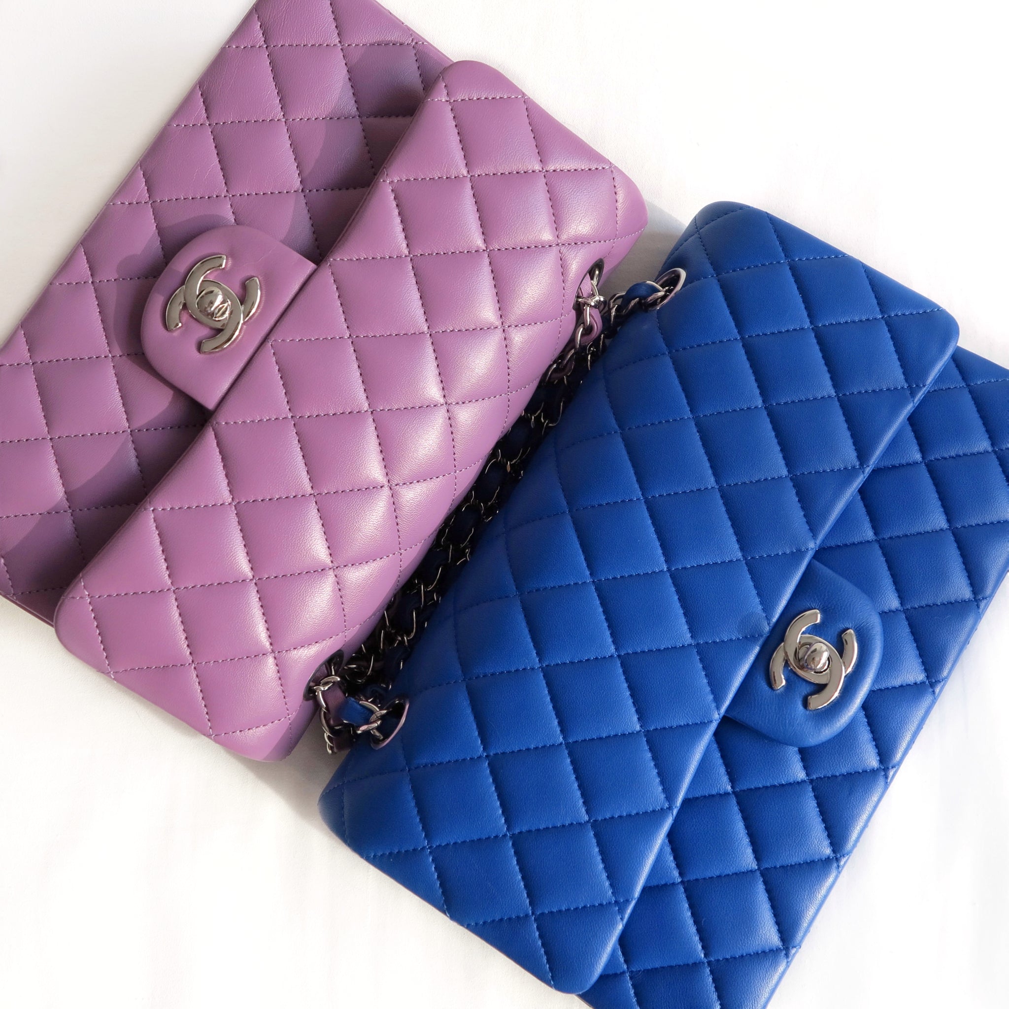 CHANEL Medium Classic Double Flap Bag in Cobalt Blue Lambskin SHW | Dearluxe