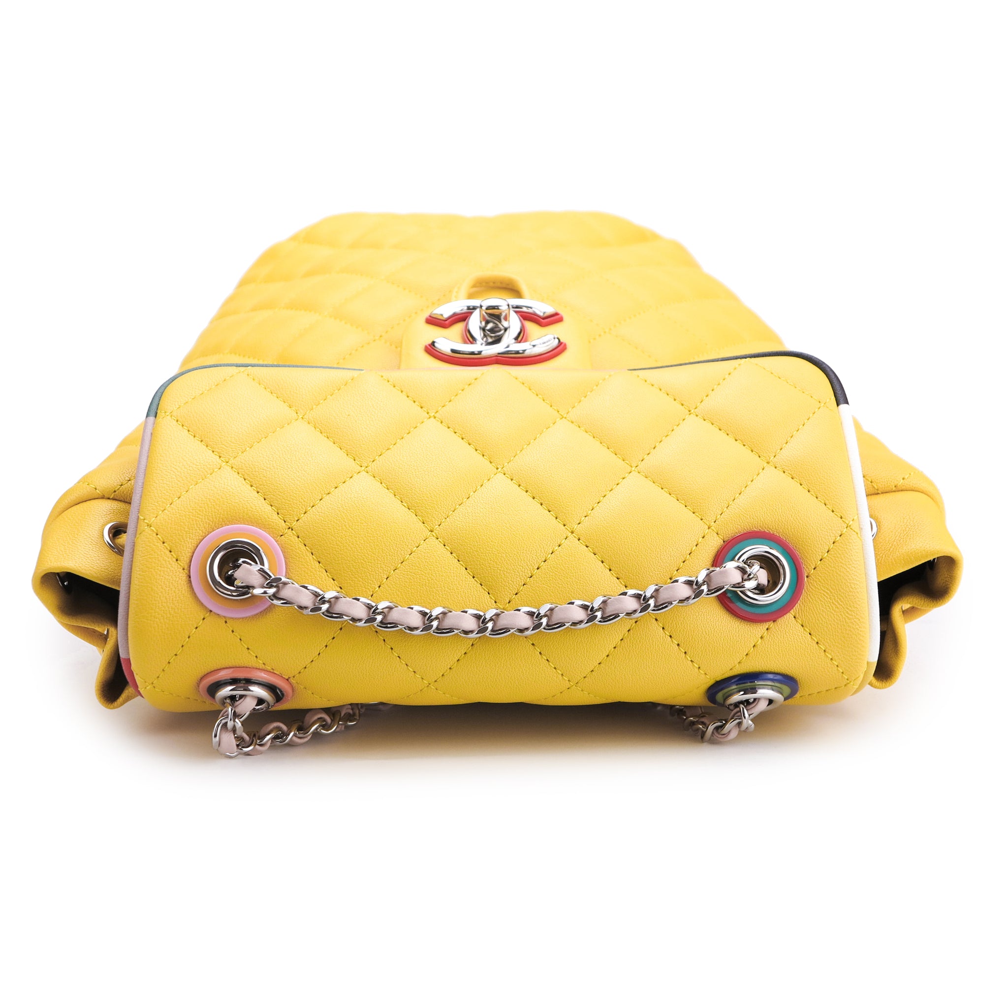 chanel yellow backpack