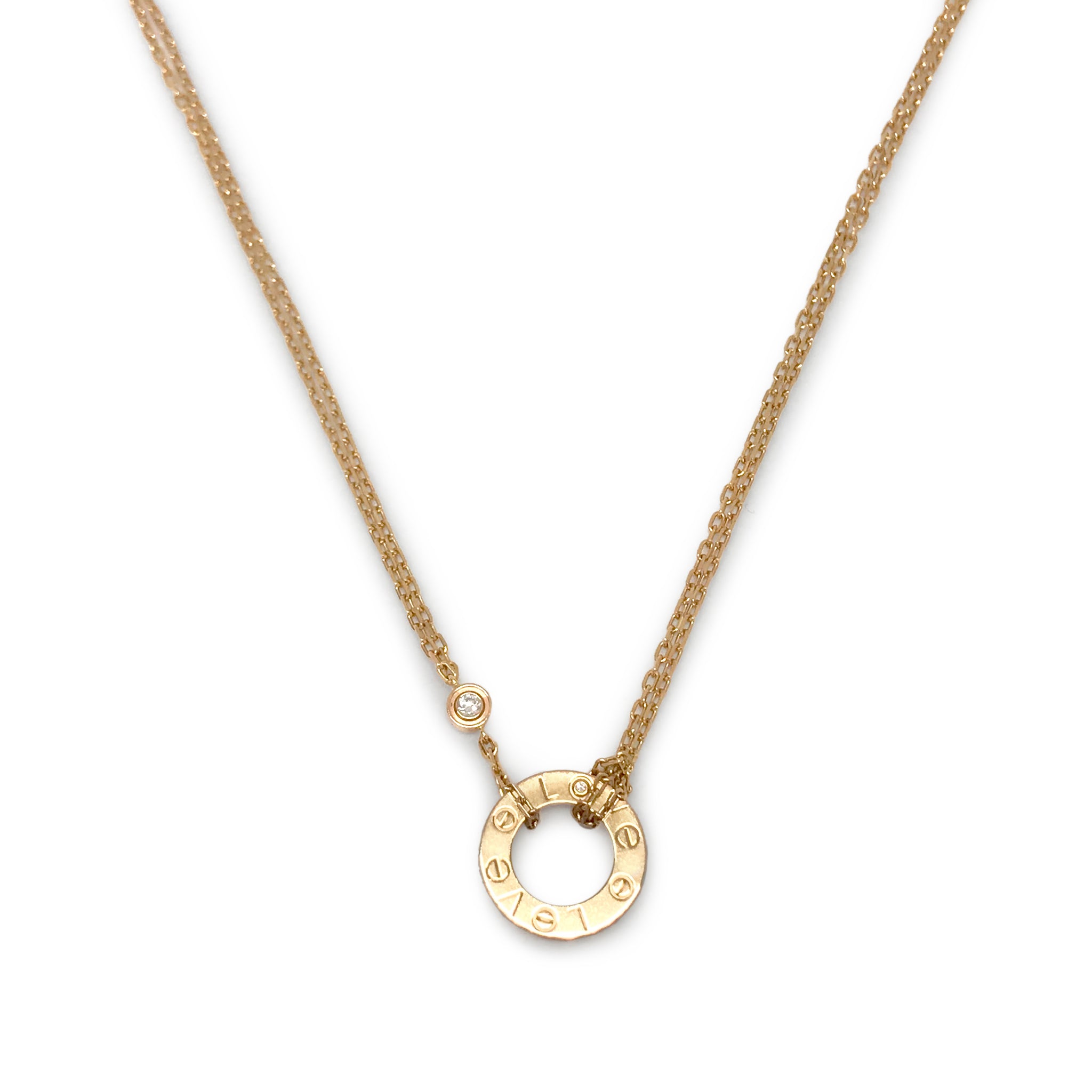 cartier 18k yellow gold love necklace