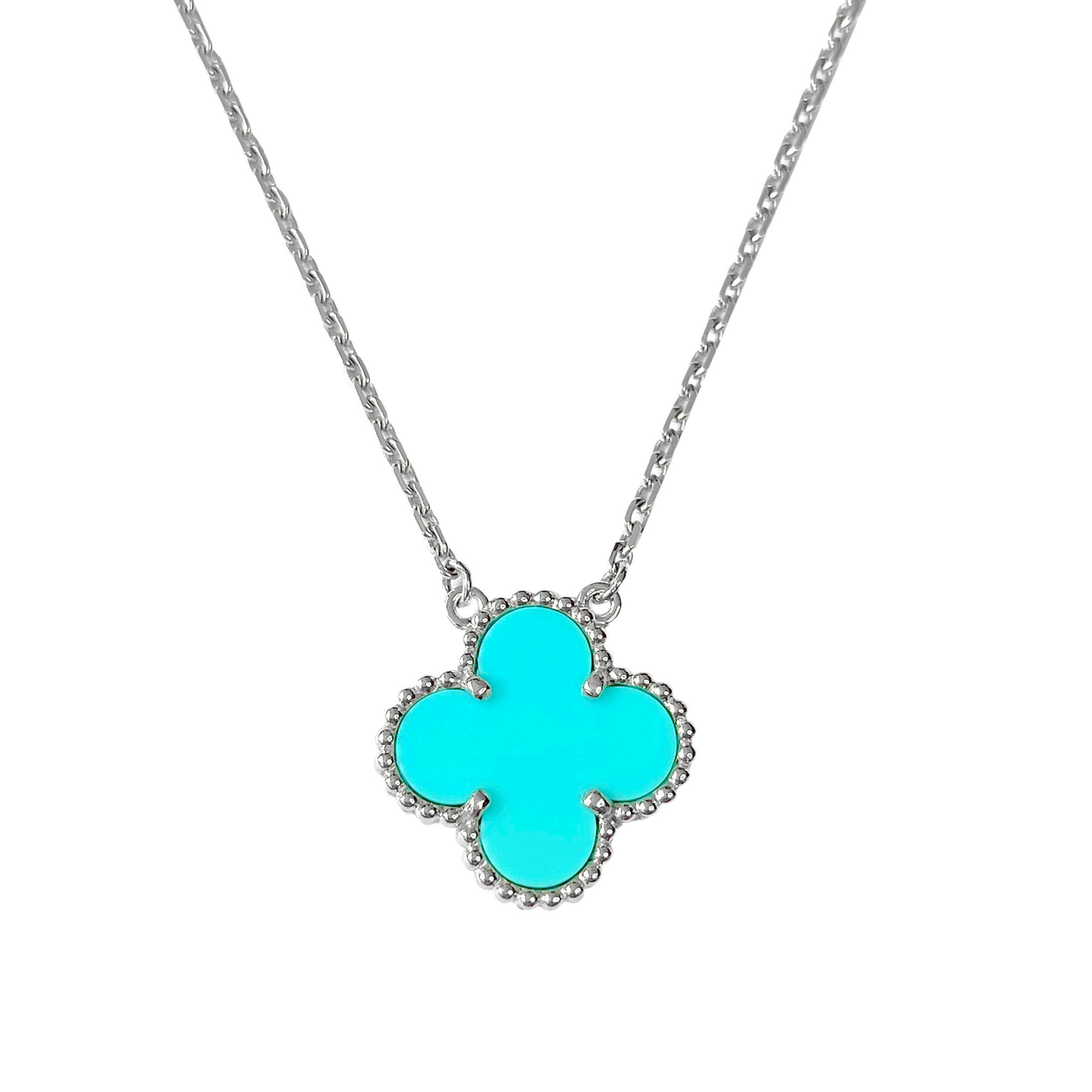 turquoise alhambra necklace