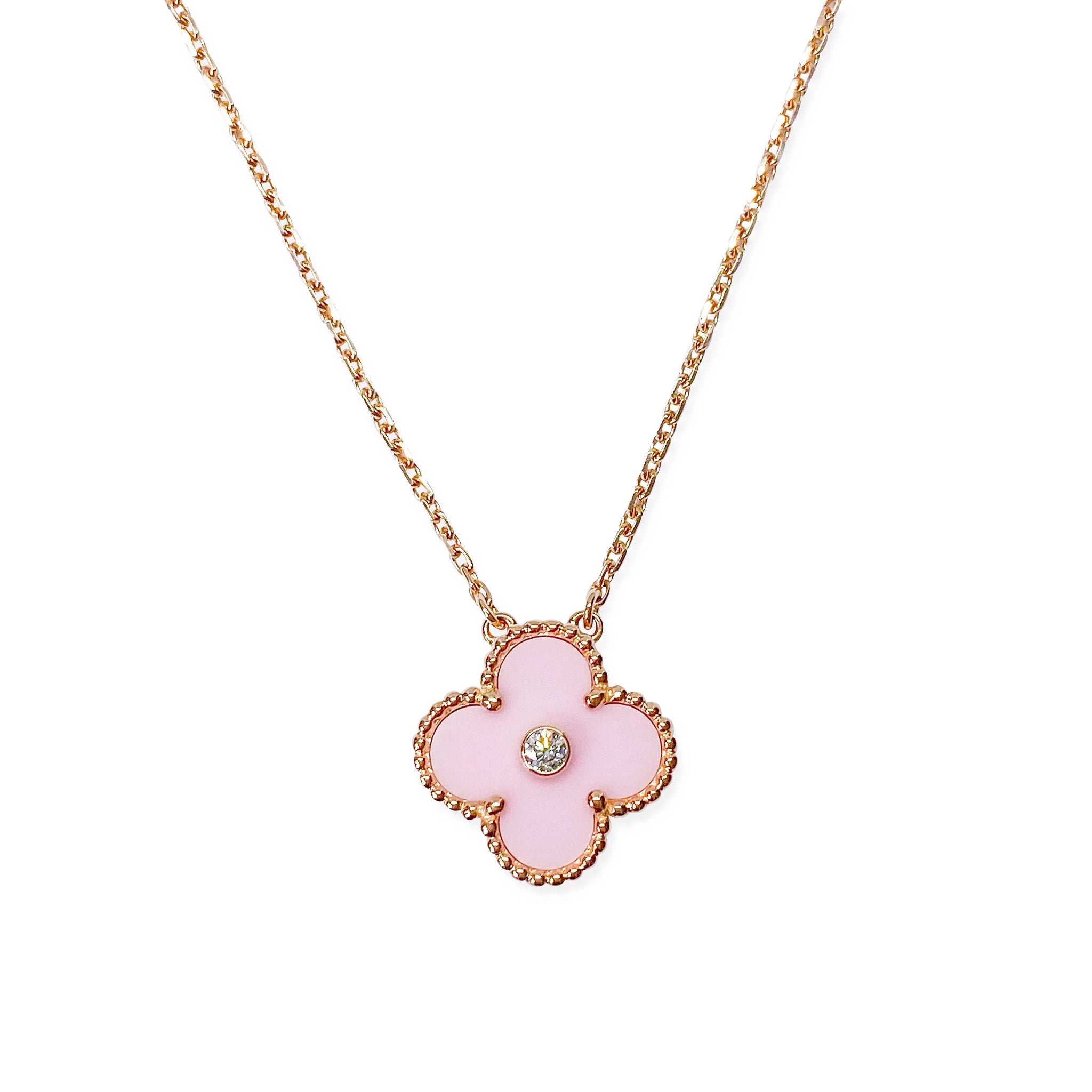 pink van cleef necklace