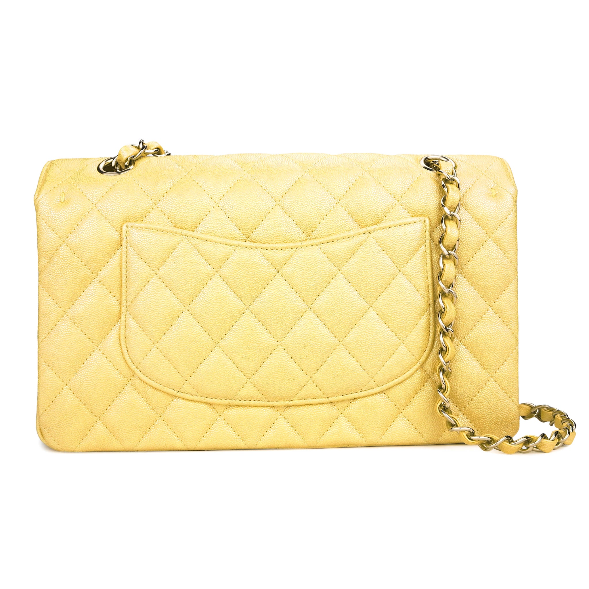 Chanel Maxi Jumbo Classic Yellow Leather Crossbody Shoulder Bag  eBay