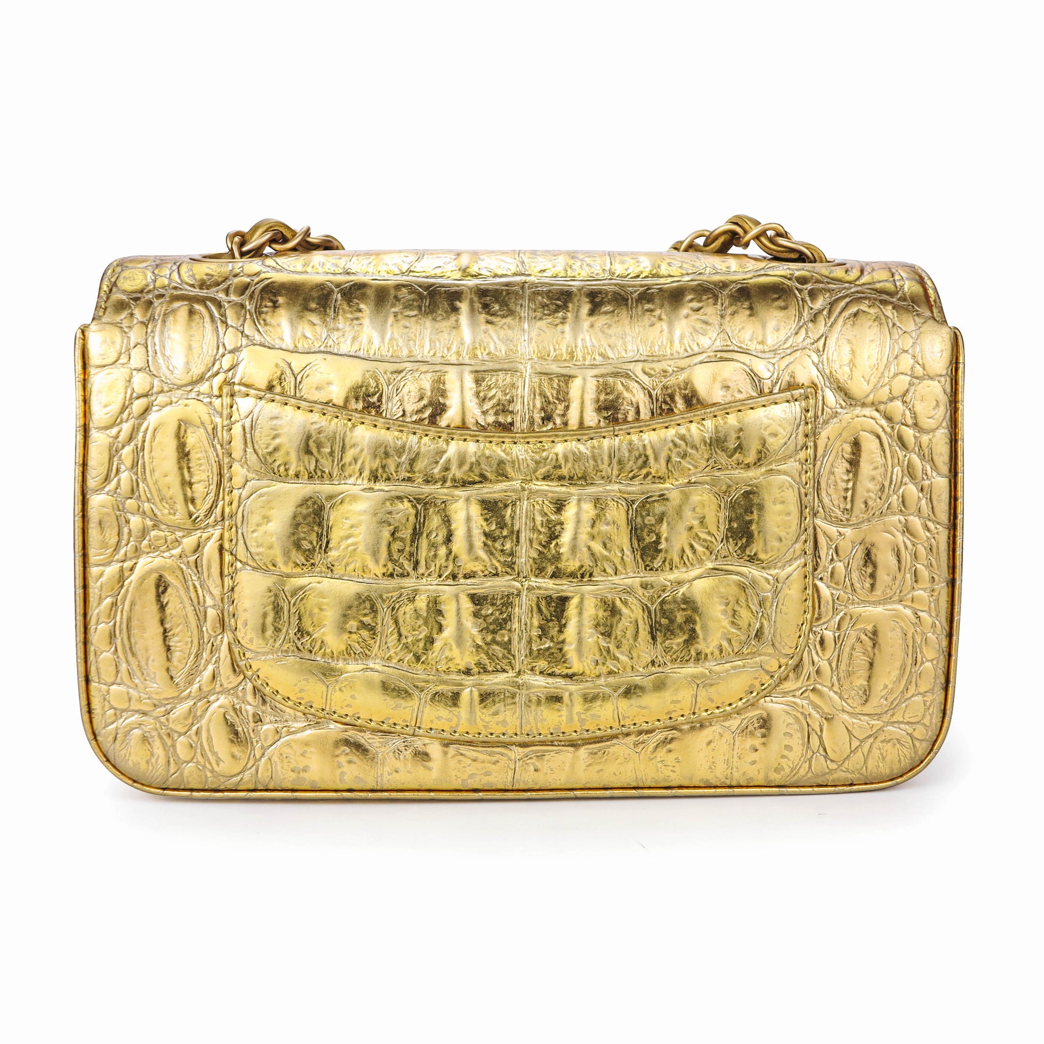 Chanel Embossed Croc Mini Flap Bag - Janet Mandell